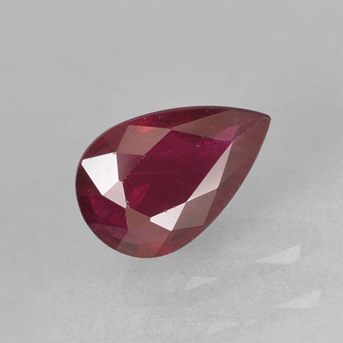 Wine Red Ruby Gem - 0.4ct Pear Facet (ID: 503039)