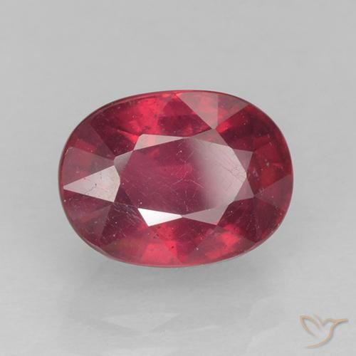 2.22 ct Red Ruby Stone, Natural Ruby in Oval Facet Shape for Sale