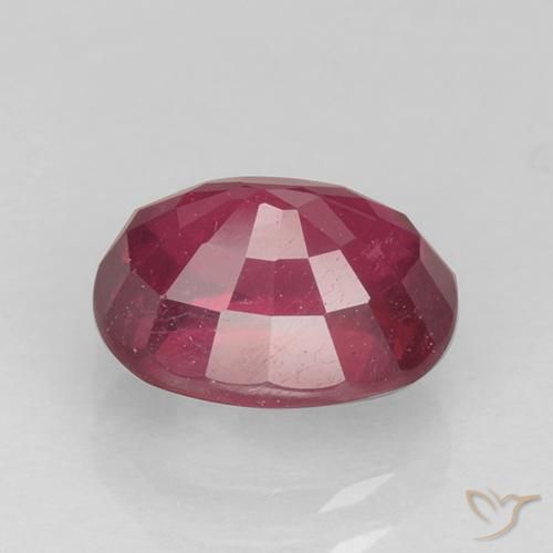 Ruby Gemstone in 8 x 6 mm (calibrated) Size for Sale, Ruby Stone in Medium Red Color