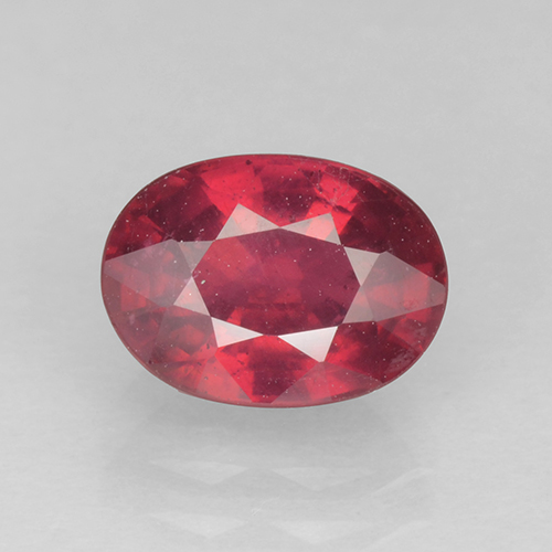 Currant Red Ruby Gem - 1.9ct Oval Facet (ID: 503075)