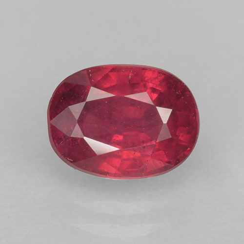 Deep Crimson Red Ruby Gem - 1.9ct Oval Facet (ID: 503077)