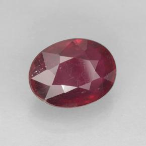 1.73 ct Red Ruby Stone, Natural Ruby in Oval Facet Shape for Sale