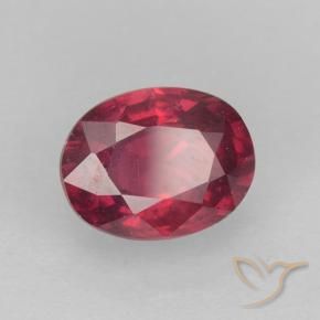 1.72 ct Red Ruby Stone, Natural Ruby in Oval Facet Shape for Sale