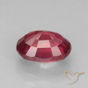 Ruby Gemstone in 8 x 6 mm (calibrated) Size for Sale, Ruby Stone in Currant Red Color