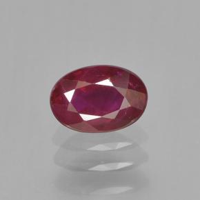 Rojo sangre Rubí Gema - 0.6ct Forma ovalada (ID: 503387)