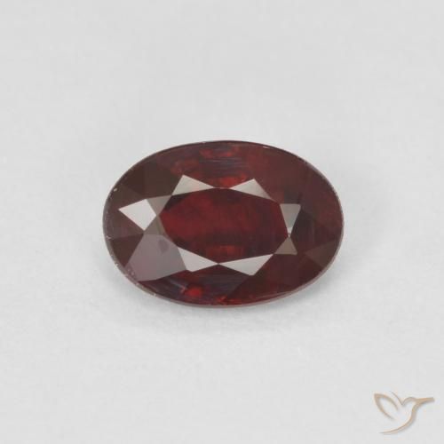 Rouge foncé Rubis gemme - 0.6ct Ovale facette (ID: 503388)