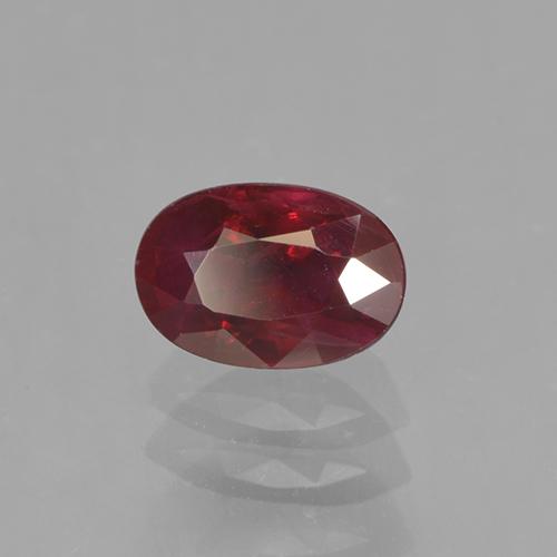 0.62 ct Red Ruby Stone, Natural Ruby in Oval Facet Shape for Sale