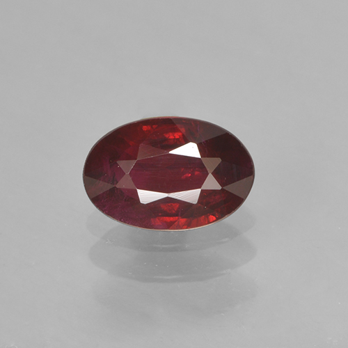 Blood Red Ruby Gem - 0.5ct Oval Facet (ID: 503393)