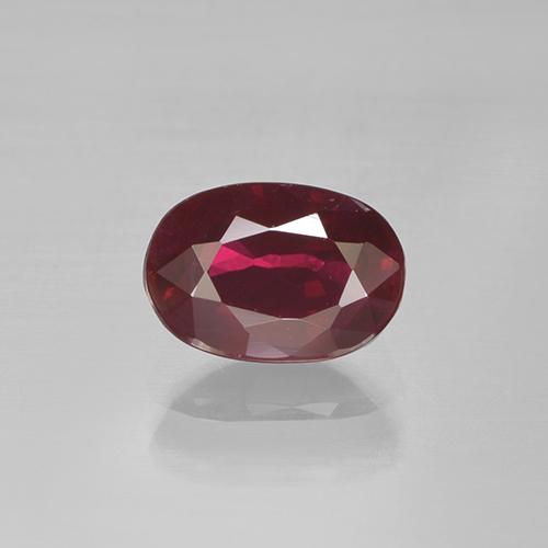 Medium Red Rubin Edelstein - 0.7ct Oval facettiert (ID: 503460)