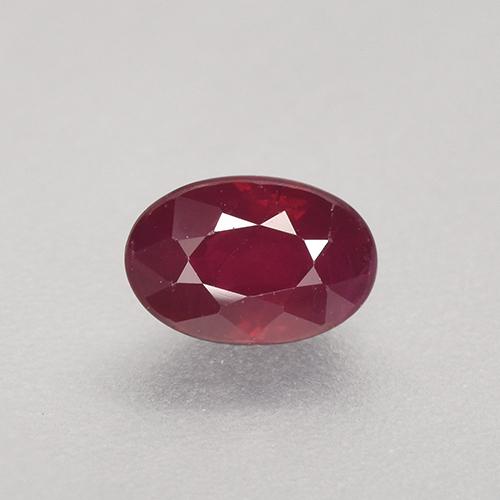 tiefrot Rubin Edelstein - 0.8ct Oval facettiert (ID: 503464)
