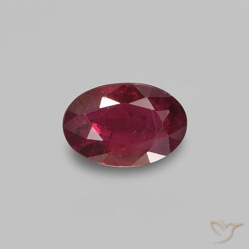 Wine Red Ruby Gem - 0.5ct Oval Facet (ID: 503541)