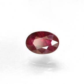 0.62 ct Red Ruby Stone, Natural Ruby in Oval Facet Shape for Sale