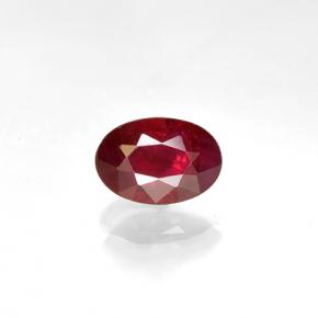 Bright Red Ruby Gem - 0.6ct Oval Facet (ID: 503598)