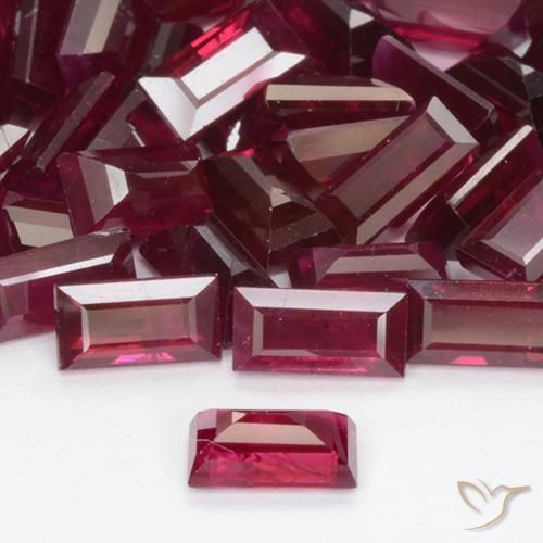 Ruby Gemstones in 5 x 2.7 mm Size for Sale, Ruby Stones in Deep Red Color