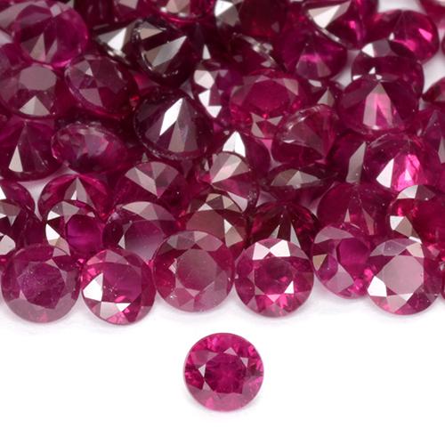 0.12 ct Red Ruby Gemstone, Ruby Gem in Diamond-Cut Shape for Sale.