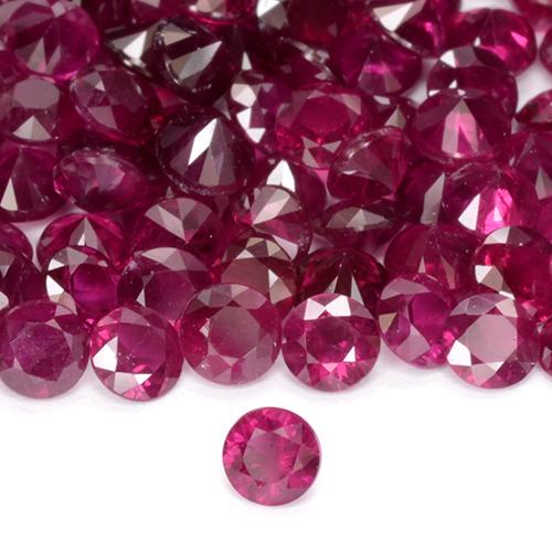 0.12 ct Red Ruby Stone, Natural Ruby in Diamond-Cut Shape for Sale