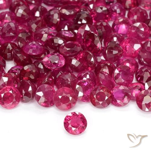 0.23ct Natural Light Red Ruby, Round, VS-SI