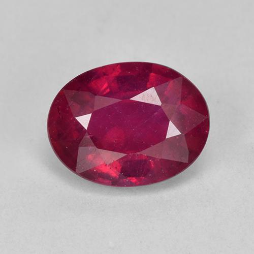 Rojo carmesí intenso Rubí Gema - 1.8ct Forma ovalada (ID: 512440)