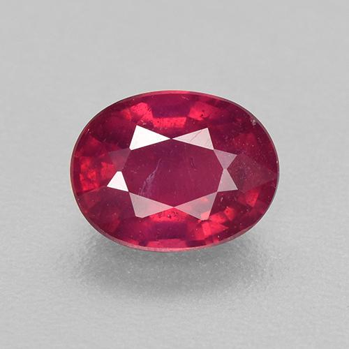 Medium-Dark Red Ruby Gem - 1.8ct Oval Facet (ID: 512446)