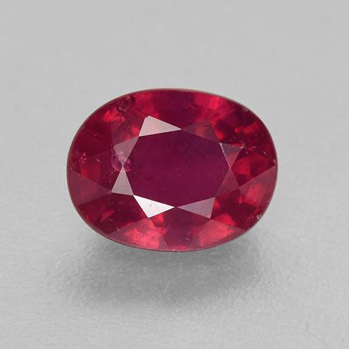 Rouge Rosâtre Rubis gemme - 2.2ct Ovale facette (ID: 512450)