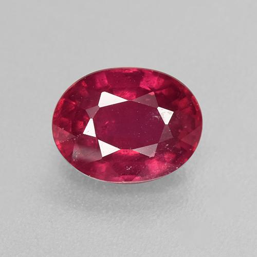 Rosado rojizo intenso Rubí Gema - 2ct Forma ovalada (ID: 512452)