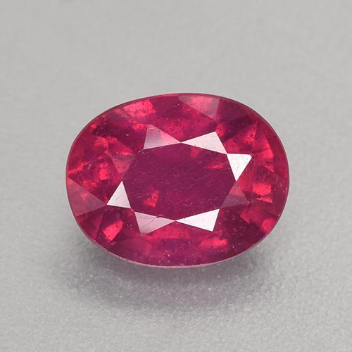 Medium-Dark Red Ruby Gem - 1.8ct Oval Facet (ID: 512801)