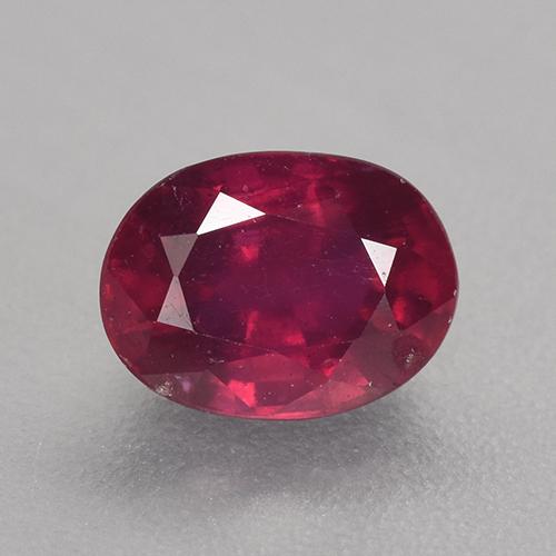 Deep Reddish Pink Ruby Gem - 2.1ct Oval Facet (ID: 512803)