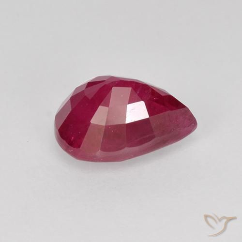 Ruby Gemstone in 7 x 5 mm (calibrated) Size for Sale, Ruby Stone in Medium Red Color
