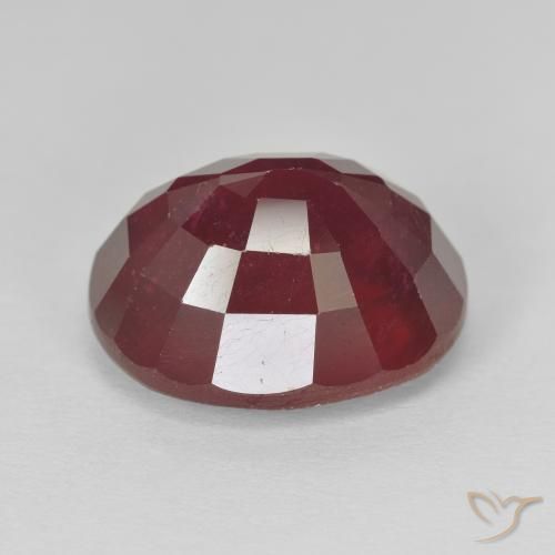 Ruby Gemstone in 14 x 11.3 mm Size for Sale, Ruby Stone in Wine Red Color