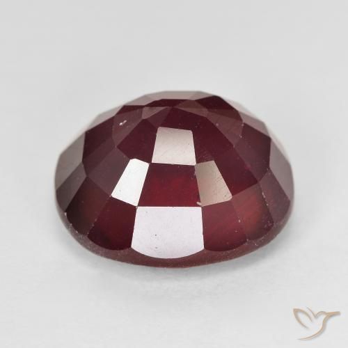 Ruby Gemstone in 14.2 x 12.6 mm Size for Sale, Ruby Stone in Medium Red Color