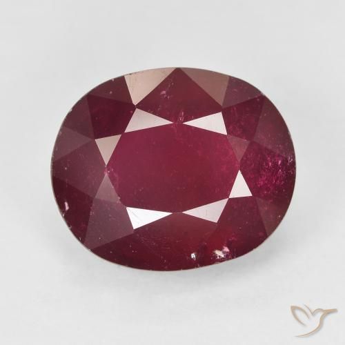 11.91 ct Oval Cut Ruby, 14.3 x 11.8 mm From Madagascar, Photo A