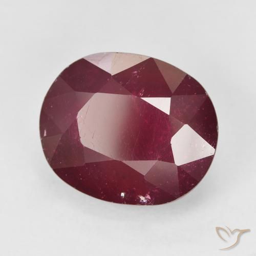 11.91 ct Red Ruby Stone, Natural Ruby in Oval Facet Shape for Sale