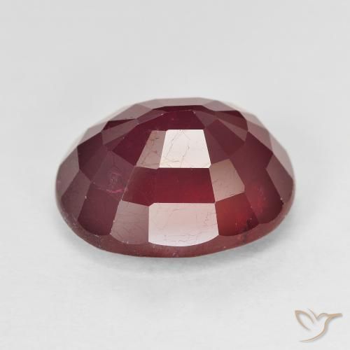 Ruby Gemstone in 14 x 12 mm (calibrated) Size for Sale, Ruby Stone in Wine Red Color