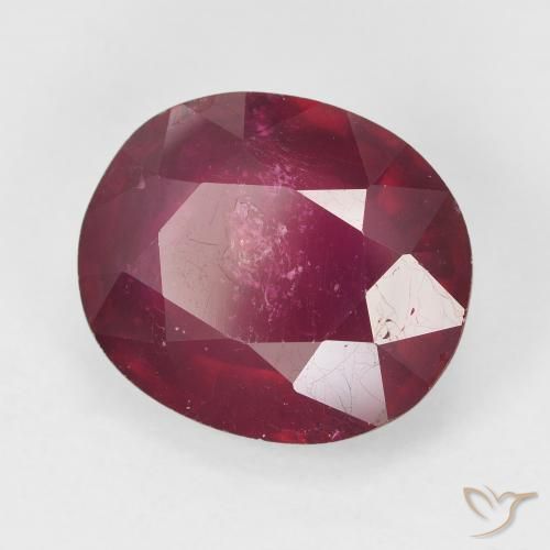 12.32 ct Red Ruby Stone, Natural Ruby in Oval Facet Shape for Sale