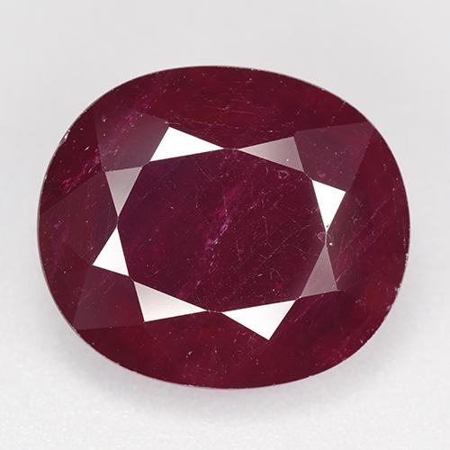 Rojo medio Rubí Gema - 18.4ct Forma ovalada (ID: 520264)