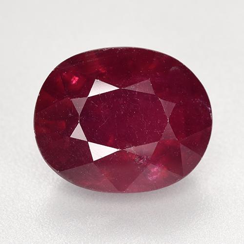 Medium Red Ruby Gem - 9.4ct Oval Facet (ID: 520265)