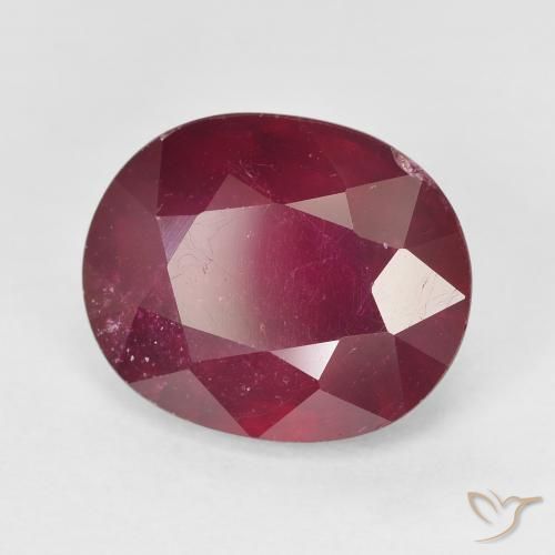 9.32 ct Red Ruby Stone, Natural Ruby in Oval Facet Shape for Sale