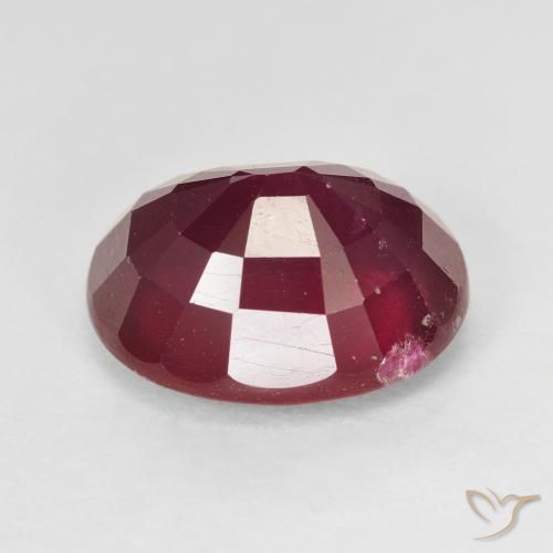 Ruby Gemstone in 13 x 11 mm (calibrated) Size for Sale, Ruby Stone in Medium Red Color