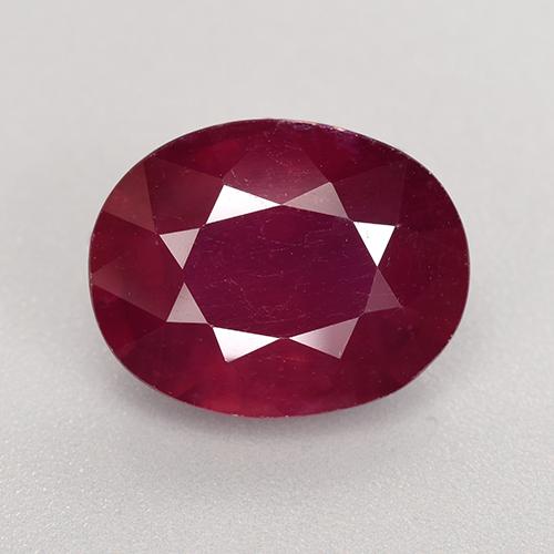 Rojo vino Rubí Gema - 7.5ct Forma ovalada (ID: 520274)