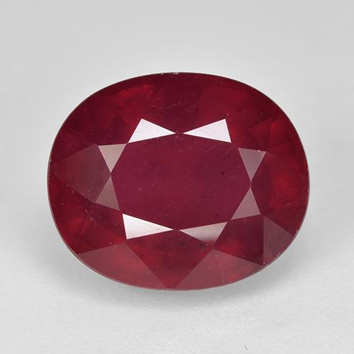 Темно-красный Рубин Камень - 8.4ct Фасетный Овал (ID: 520352)