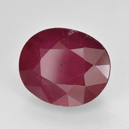 6.50 ct Red Ruby Stone, Natural Ruby in Oval Facet Shape for Sale