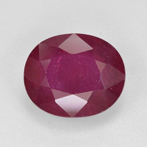 Deep Crimson Red Ruby Gem - 6.6ct Oval Facet (ID: 520358)