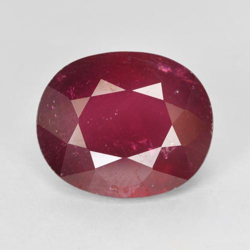 Rosso scuro Rubino Gem - 7.2ct Ovale sfaccettato (ID: 520361)