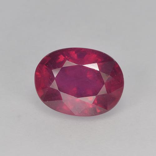 Medium Red Ruby Gem - 2ct Oval Facet (ID: 524816)