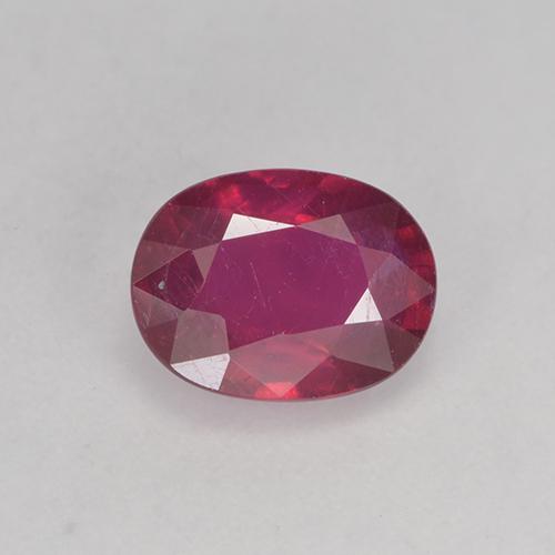 Medium Red Ruby Gem - 1.8ct Oval Facet (ID: 524817)