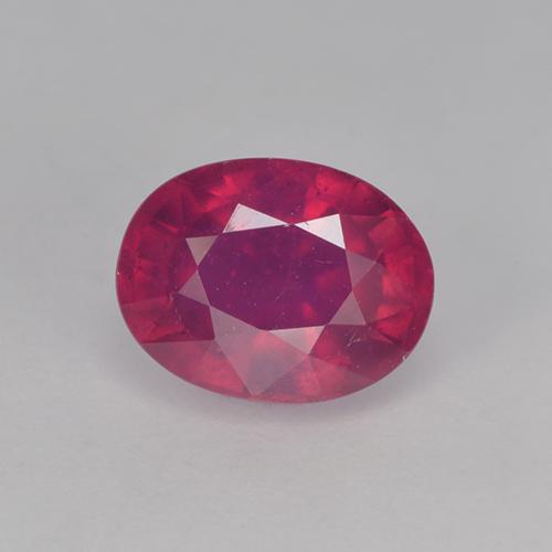 Medium Red Ruby Gem - 2.1ct Oval Facet (ID: 524819)