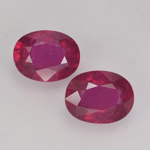 Rouge foncé Rubis gemme - 1.8ct Ovale facette (ID: 524888)