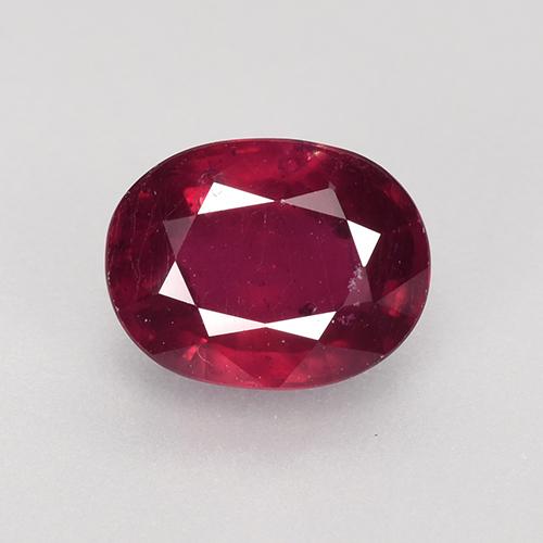 Темно-красный Рубин Камень - 2.2ct Фасетный Овал (ID: 525067)