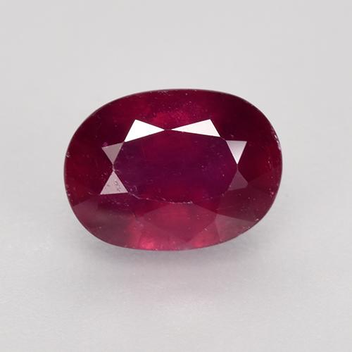 Rouge foncé Rubis gemme - 2.5ct Ovale facette (ID: 525070)