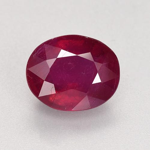 Розовато-красный Рубин Камень - 3.9ct Фасетный Овал (ID: 525104)